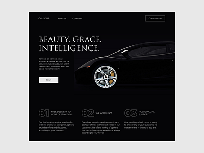 Rent a Сar Web Design design ui ux web webdesign