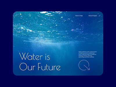 Water Pollution Web Design design typography ui ux web webdesign