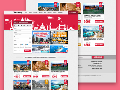 EasyTravel - Mark your next destination design homepage landing layout list ui ux