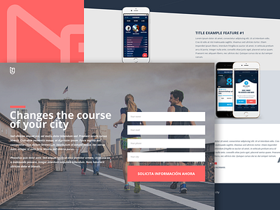 Wellness cities design homepage landing layout list ui ux