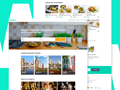 Waykeat - airbnb design food homepage layout list ui ux