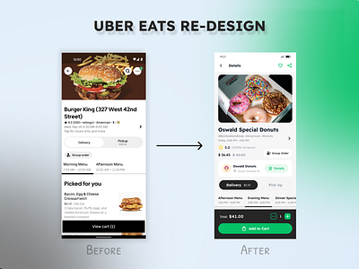 Uber Eats Redesign Concept app app ui branding concept creative design eats figma food graphic design redesign screen uber ui ui design