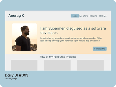 Landing Page for a Software Developer design landingpage ui ux website