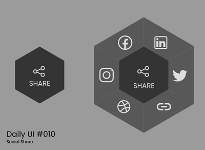 Social Share design ui ux