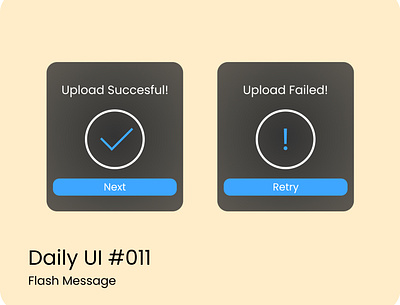 Flash Message Card Design app design ui ux