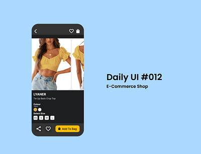 E-Commerce Shop UI design app design ui ux