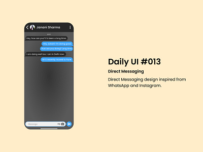 Direct Messaging UI app design graphic design ui ux