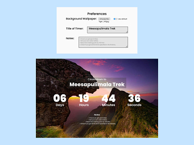 Countdown Timer design app design ui ux