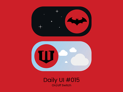Batman On/Off Switch app batman design ui ux