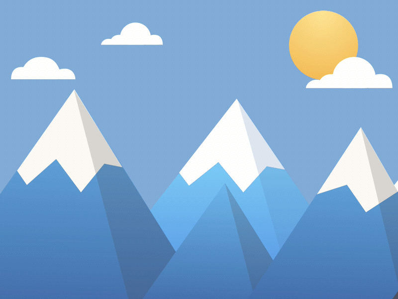 Moving Mountains illustration motion design mountains principle