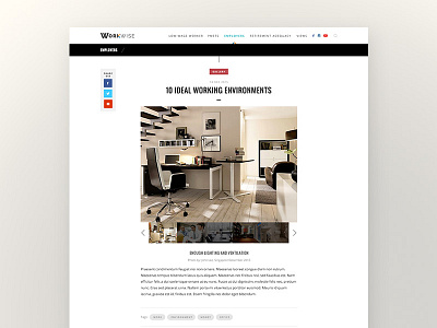 Article page website article clean simple ui user interface web web design website