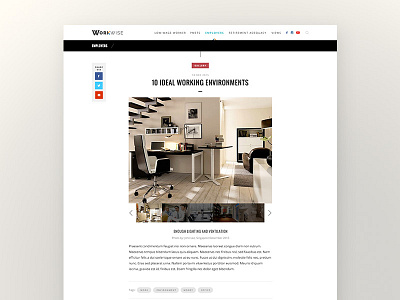 Article page website