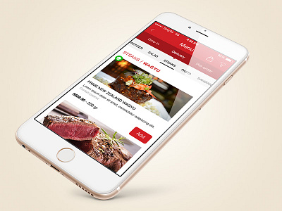 Restaurant Menu App app design food ios menu mobile restaurant simple ui