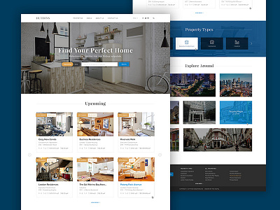 Huttons Property clean design housing landing layout property simple ui user interface web design website