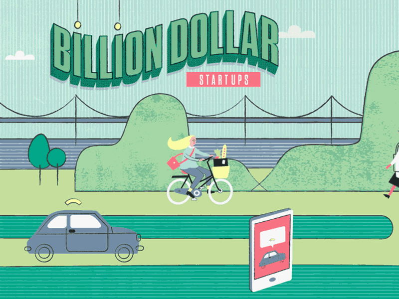 Billion Dollar Startups gif animated gif illustration tech