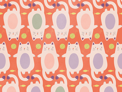 National Cat Day Pattern cats illustration pattern