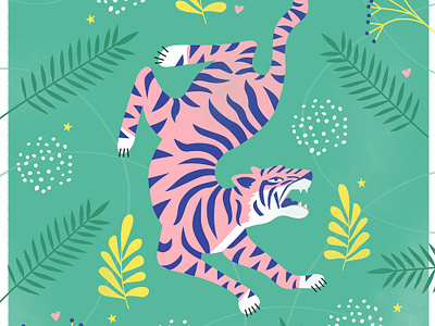 Tiger print illustration tiger