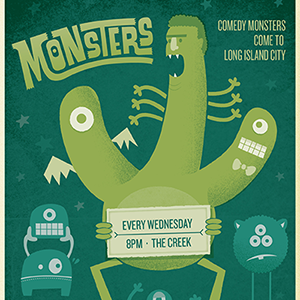 Monsters comedy illustration monsters show