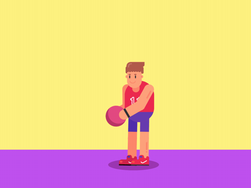 Infinite Shot 2d 3d ae animation basketball flat gif animation mg sports 插图 颜色