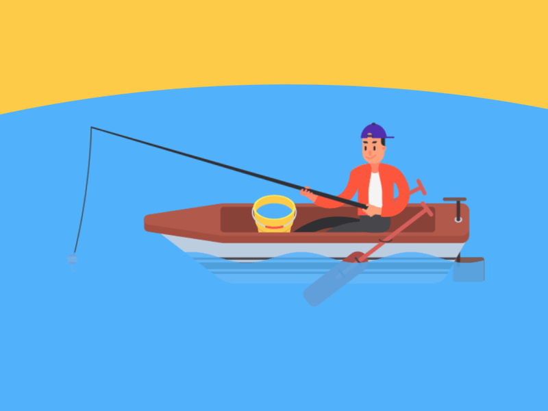 Go Fishing ae ai animation design gif animated mg 动画 颜色