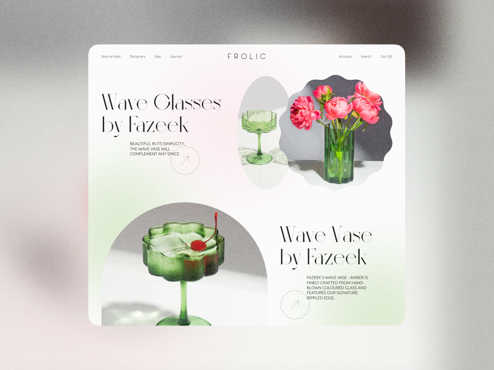 Designer Glasses site Concept by Kseniia Filippova on Dribbble