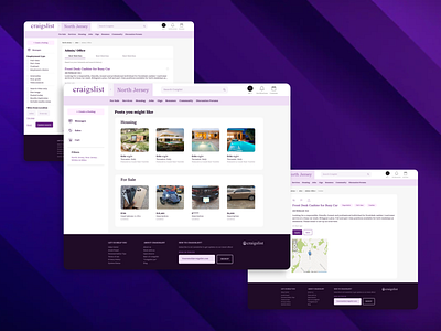 Craigslist - UI Redesign Concept branding design ui ux