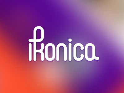 Ikonica Logo app appricot branding cream icecream icon identity ikonica ipad iphone logo mac typography