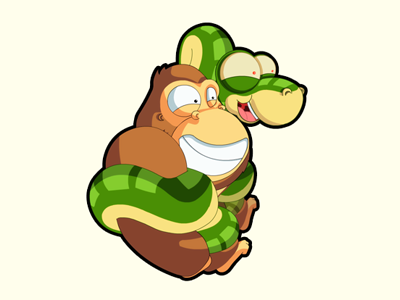 Main character of "Banana Kong" android banana gamaga game gorilla kong snake vectatory