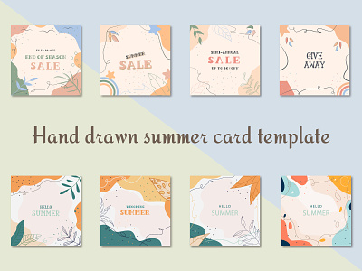 summer card template simple, elegant and attractive illustration cartoon design flyer graphic graphic design handdrawn vector
