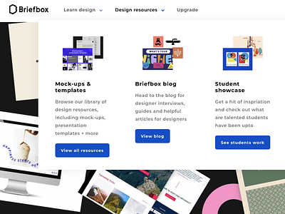 Briefbox updates briefbox briefs cards design homepage learn practice design ui