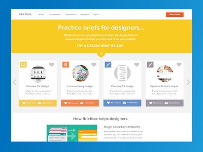 Briefbox Home Update blog briefbox homepage landing page learn design practice design
