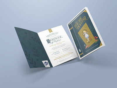 Knock Knock Children's Museum Storybook Soiree Invitation design invitation story book
