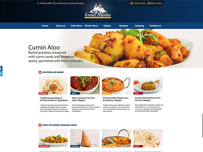 Restaurant Site Redesign photoshop restaurant ui webdesign