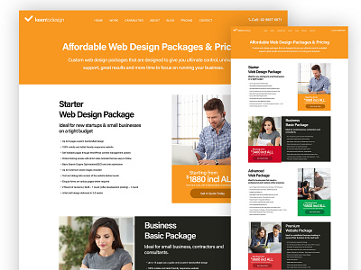 Pricing and Packages Page