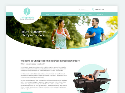 Chiropractic Care Website adobexd clean ui clean website design clinic design medical ui ux ux design web design webdesign