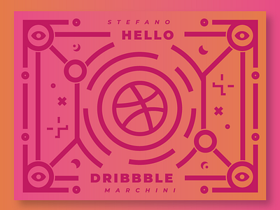 Stefano Marchini | Dribbble Debut debut dribbble debut first shot graphic design hello hello dribbble symbol