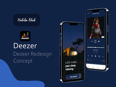 Deezer redesign application UI adobexd app appdesign branding design figma graphic design ui