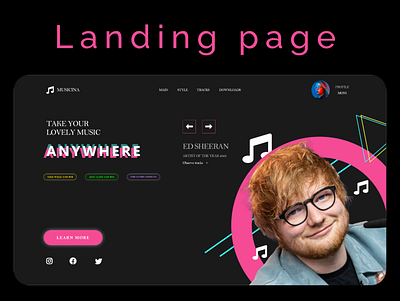 Landing Page inspiration || UI DESIGN adobexd app appdesign branding design figma graphic design la ui w xd