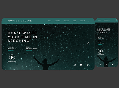 Responsive Landing page Design || UI DESIGN adobexd app appdesign branding design figma graphic design inspiration movie reponsive ui webdesign
