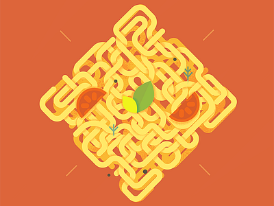 Noodle food illustration noodle tomato