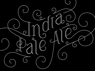 Indian Pale Ale - vector lettering vector