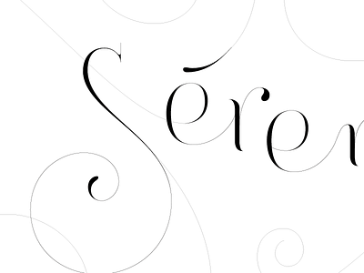 Sérénité lettering vector