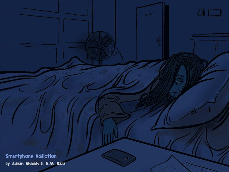 Smartphone Addiction addiction animation gif insomnia mobile sleeplessness social