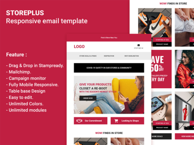 StorePlus Responsive email template email email template mail template newsletter ux