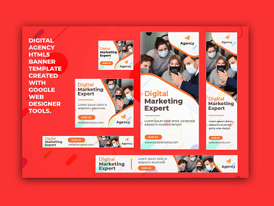 Digital Agency Html5 Banner Template Created with Google Web Des animated banner graphic design