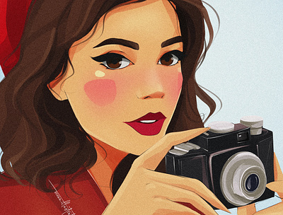 Photographer in the frame characterdesign digital art digital illustration disneyart drawing graphicdesign illustration illustrationoftheday pixar portrait portrait of a woman portrait to order procreate