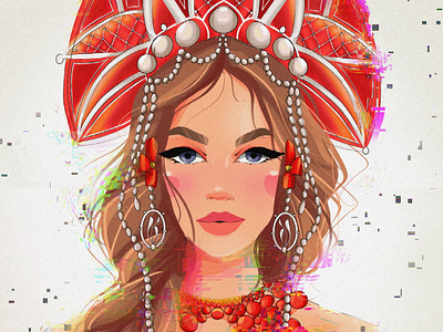 Girl in a kokoshnik