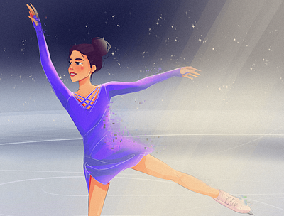 Figure skater characterdesign digital art digital illustration drawing illustration illustrationoftheday portrait