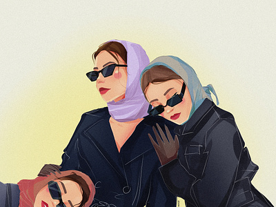 Undercover girls #1 characterdesign digital art digital illustration drawing illustration illustrationoftheday nft nftart portrait