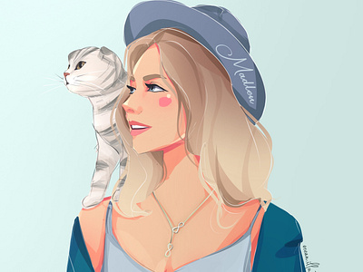 Girl with a cat